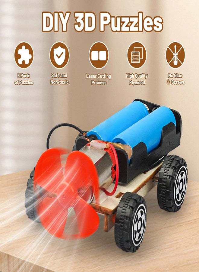 Yutin STEM Science Kits for Kids Age 8-12, 6 Set Wind-Powered Cars Science Experiments 8-10 9-12, Wood Building Crafts Kit for Boys Girls, School Classroom STEM Projects Toys Gifts for 8 9 10 12 13 Year Old - Image 3